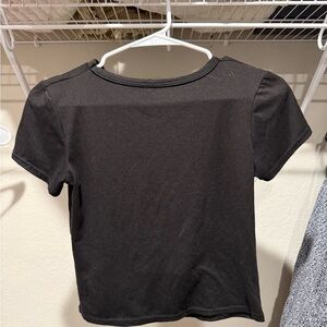 Black Short Sleeve Top